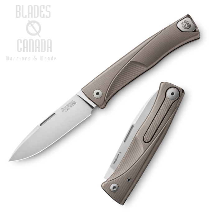 Lion Steel TL BR Thrill Slipjoint Folding Knife, M390, Titanium Bronze